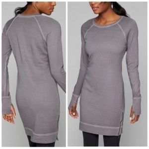 Athleta sweater dress with side zip details